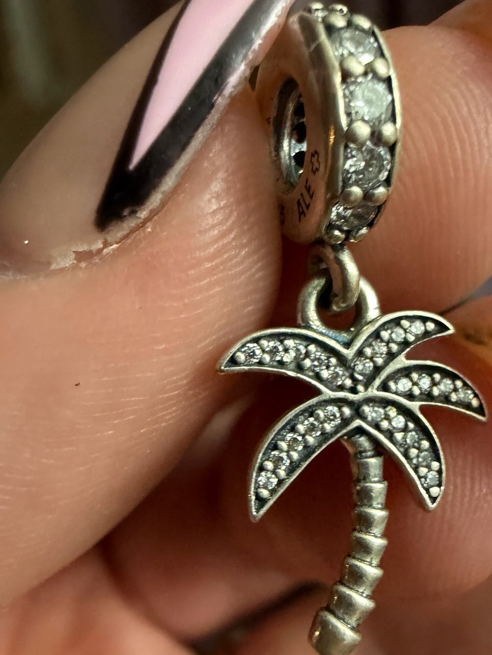 Pandora Sparkling Palm Tree Dangle Charm #791540
